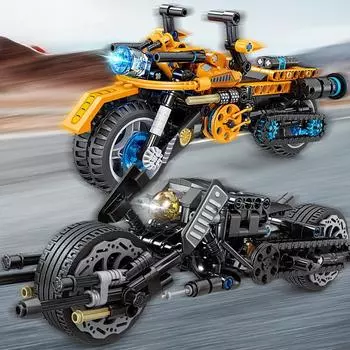 KAZI Двойная вихревая лазерная колесница, боевая машина, мотоцикл, мальчик, строительный блок, игрушка