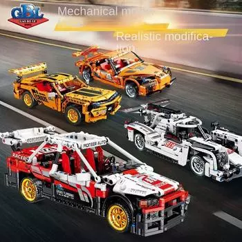 KAZI инженер-механик, гоночная модель с откатным механизмом для мальчиков, головоломка, собранная игрушка, строительные блоки