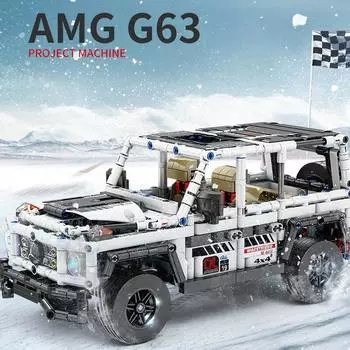 KAZI Инженер-механик Внедорожник Строительный блок Мальчик Головоломка Мозаика из частиц Строительный блок Игрушечная модель