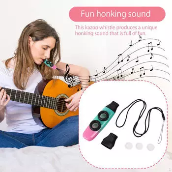 Kazoo Flute Mouth Lightweight Unique with Lanyard Portable Party Favors Musical Instrument