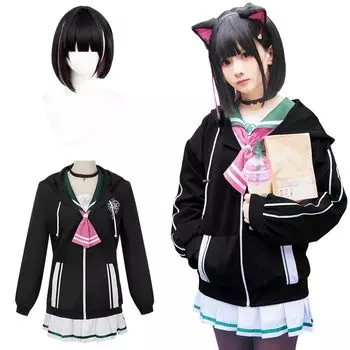 Казуса Кёяма Косплей с париком After School Sweets Club Blue Архив Косплей Костюм Взрослый Костюм Культурный Фестиваль Событие Костюм Сценическая Одежда