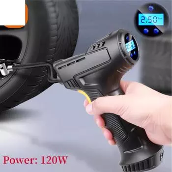 KBD автомобильный насос для шин и монитор давления в шинах, умные цифровые дисплеи, перезаряжаемое оборудование для накачки шин, автомобильный воздушный насос 120 Вт A чёрный