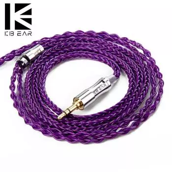 KBEAR Enma 8 Litz Модернизированная линия Анаэробная медная ушная проволока 2.5mm-2pin