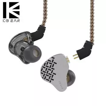 KBEAR Одноместные полновесные басовые игры с пшеничной гарнитурой HIFI Сменные линейные наушники вокруг уха 3.5mm without MIC чёрный