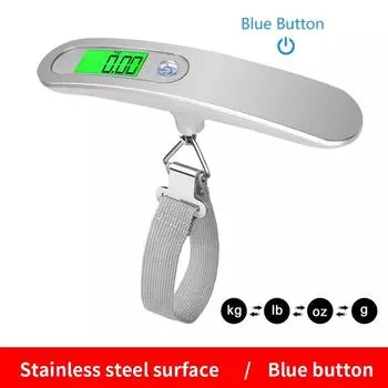 KBT 10 г/50 кг #13 портативные ручные весы для багажа подвесные электронные цифровые светодиодные весы весы дорожный чемодан сумка весы безмен Blue Button