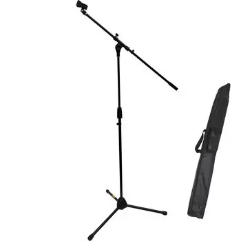 KC Boom Microphone Stand Straight Type Black microphone holder MBCS-02/BK (Soft case, clip-type included)