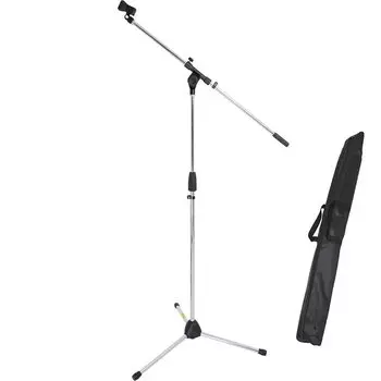 KC Boom Microphone Stand Straight Type Chrome microphone holder MBCS-02/CR (Soft case, clip-type included)
