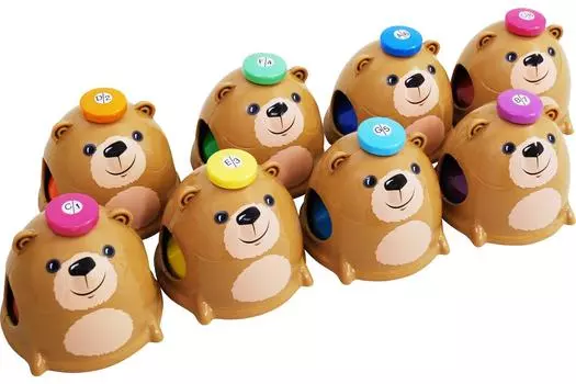 KC Music Bell 8 Sound Set Bear Desk Bells (Настольный звонок) МБ-8ДБ коричневый