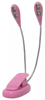 KC пюпитр с подсветкой типа «гусиная шея» 4 светодиода розовый KML-02/PK