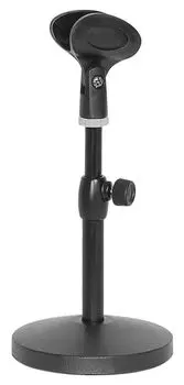 KC Tabletop Microphone Stand Height Adjustable Black Holder MDS-1500/BK (Mic Included)