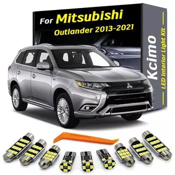 Kcimo 11 шт. светодиодных ламп для внутреннего освещения салона для Mitsubishi Outlander 3 MK3 III 2013 2014 2015 2016 2017 2018 2019 2020 2021 11Pcs белый