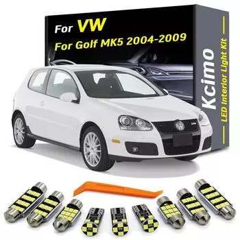 Kcimo 14 шт. полный комплект светодиодных ламп для подножек в салоне для VW Volkswagen Golf MK5 5 V GTI 2004 2005 2006 2007 2008 2009 белый