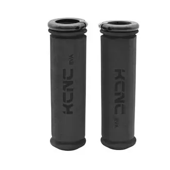KCNC Bicycle Handlebar EVA Grips with Black Lock Ring Ultra-Lightweight Grips, Lock-On (Product Number 441100)