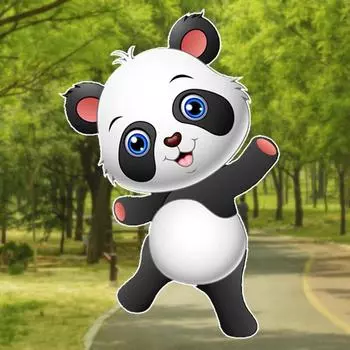 KCS055 11,3x17 см милая маленькая панда автомобильная наклейка ПВХ красочные наклейки аксессуары для мотоциклов наклейка