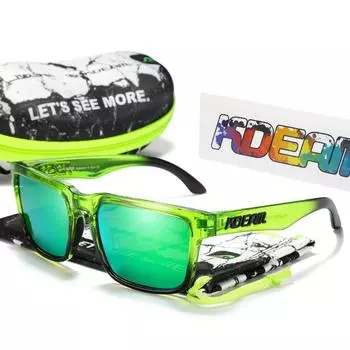 KDEAM мужские поляризационные солнцезащитные очки квадратные повседневные уличные солнцезащитные очки женские солнцезащитные очки унисекс для пар с новой упаковкой