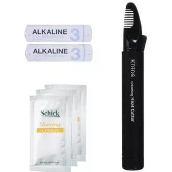 KDIOS Grooming Heat Cutter 2 щелочные батарейки типа АА включены Schick Shaving Cream 10 предметов Набор [для мужчин] + +