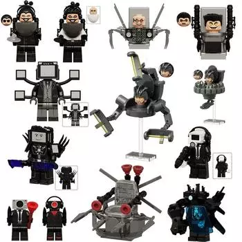 KDL826 строительные блоки Титан ТВ человек молния туалет полетный монитор гигантские мини фигурки людей кирпичи игрушки для детей