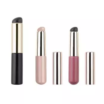 KDSSYFT Lip Bra Set of 3 Round Head Lipstick Lip Brush Silicone Concealer Brush Multifunctional Facial Silicone Concealer Brush Convenient to Carry
