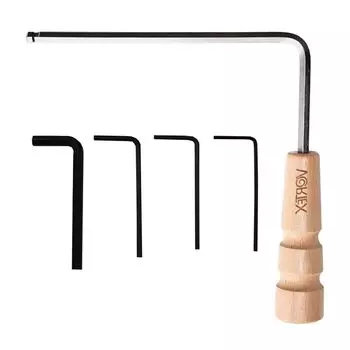 KDSSYFT Набор инструментов для ремонта гитары, 5 предметов, ремонтный ключ, анкерный стержень гитары, шестигранный ключ 4 мм, 5 мм, ручка, бридж для бас-гитары Martin, фиксатор грифа