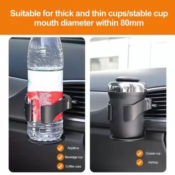 KEBETEME Car Air Vent Drink Cup Holder Auto Drink Rack Stand Coffee Cup Supppor Water Bottles Bracket Air Outlet Ashtray Holder