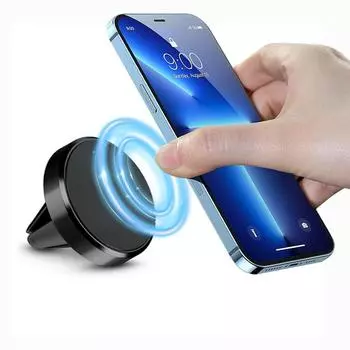 Kebidu Air Vent Магнитный автомобильный держатель для телефона Магнитная подставка для смартфона Поддержка GPS Магнитный кронштейн для крепления навигатора телефона чёрный