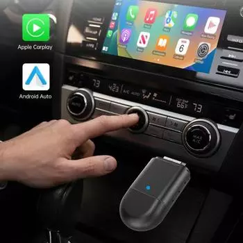 Kebidumei 2in1 беспроводной CarPlay и беспроводной адаптер Android Auto, умный USB-ключ, двойной разъем USB и Type-C, быстрое подключение WiFi