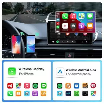 Kebidumei Android Auto беспроводной Carplay адаптер 2 в 1 Smart Dongle Carplay Ai Box для Volvo Benz Hyundai Chevrolet Haval MG Kia