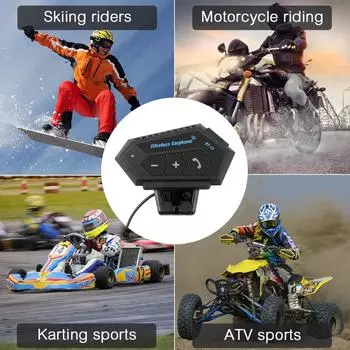 kebidumei Moto bluetooth Беспроводная гарнитура для шлема с шумоподавлением Hands Free BT V4.2 Интерком Handsfree с микрофоном для мотоцикла