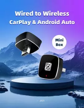 kebidumei Wireless CarPlay Android Auto Wireless Adapter Smart Mini Box Plug And Play Bluetooth 5.0 Fast Connect Port TYPE-C чёрный