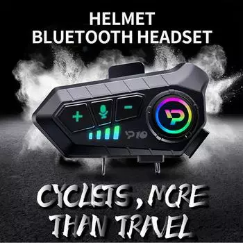 Kebidumei YP10 Беспроводная гарнитура для мотоциклетного шлема Bluetooth5.3, комплект громкой связи, водонепроницаемый музыкальный плеер, динамик, наушники