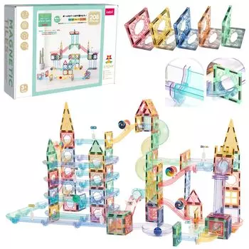 Kebo Образовательный магнитный мраморный строительный мраморный склон 3D Рождество 3 года 4 года 5 лет 6 лет Вход в детские магнитные игрушки-подставки для мячей,