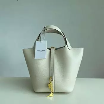 KEDITRO Picotingbo Half Hand Wax Thread Bucket Handheld Женская сумка Модная и простая корзина для овощей 22 см 22x18x22cm