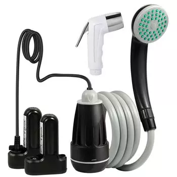 KEDSUM портативный душ для улицы, 2 батареи 2200 мАч x 2, маленькая душевая головка, перезаряжаемая через USB, портативная запасная, для предотвращения стихийных бедствий, тайфунов, кемпинга, путешествий, домашних животных