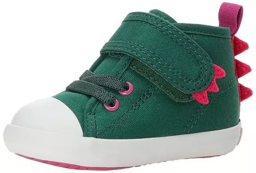 Кеды детские All Star N Dinosaur cm [Converse] V-1 зеленые/розовые 12.0