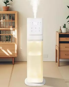 KEECOON большой ультразвуковой ароматизатор 8 л прозрачный коммерческий увлажнитель совместим с хлорноватистой кислотой 48 часов непрерывной работы на полу белый