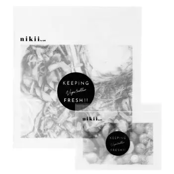 Keep Fresh Bag nikii L 20 sheets S 30 sheets 18cm x height 27cm x height Storage bag Food storage bag Reusable freshness Freezer bag with zipper &NE