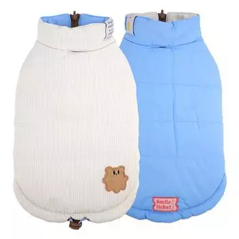 Keep warm in autumn and winter, wear contrasting pet vests on both sides, Teddy Bi Xiong Pomeranian Small Dog Dog Clothes S