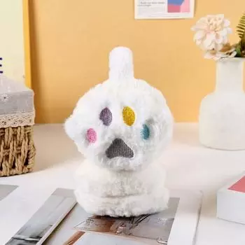 Keep Warmer Kitty Plush Earmuffs Windproof Bear Claw Ear Cap Siamese Cat Ear Cover Riding white-bear claw