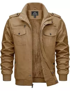 KEFITEVD Casual Outerwear Half Mod Ski Snow Plus Size L Men s Jacket, Stand-Up Collar, Coat, Style, Wear, Protection, Workwear, Sizes, Boa, Khaki,