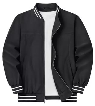 KEFITEVD Легкая куртка-пилот бейсбольного типа, размер плюс, XL, мужская, осенне-зимняя куртка, размеры, легкая, ветрозащитная, куртка, черная,