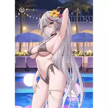 Keith Azur Lane Original B2 Tapestry W Suede Приблизительная ширина 51 x высота 72 см Изготовлен из полиэстера (Эгир/Ночной бассейн)