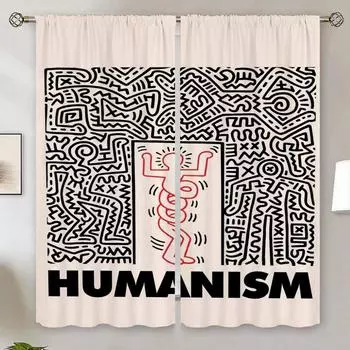 Keiths Harings Дешевые вещи с бесплатной доставкой для домашнего интерьера Шторы для гостиной Шторы Шторы для салона 2 шт. W50xH70cmx2pcs-CL