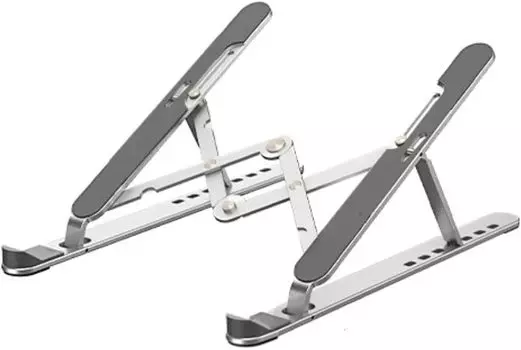 KEITSU EXP Ноутбук с хранилищем Алюминиевый сплав Регулируемая высота и улучшает и нагревает Обновленная версия Подставка, 7-уровневая регулировка, Складная, Чехол,