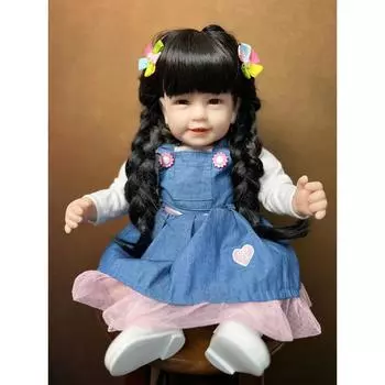 KEIUMI Кукла реборн для девочек, реалистичная улыбающаяся ткань, тело, куклы Bebe Reborn, 55 см, для новорожденных, дети, друзья, подарки на день рождения, игрушка