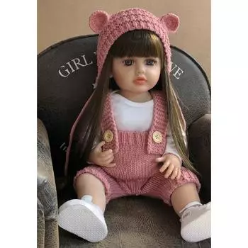KEIUMI Новое поступление, кукла реборн для девочек, кукла 55 см, полностью силиконовая виниловая кукла для косплея, розовый медведь, новорожденный bebe, куклы реборн для классической коллекции, подарки 22 inch about 55 cm синий