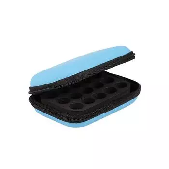 Кейс для эфирных масел на 15 ячеек 1 мл 2 мл 3 мл для роллерных бутылочек Young Living, сумка для хранения, держатель, портативный подвесной органайзер для парфюмерии синий