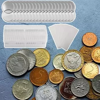 Кейс для хранения монетных капсул, прозрачный круглый портативный контейнер, защитите свои монеты, сверхтолстый и прозрачный