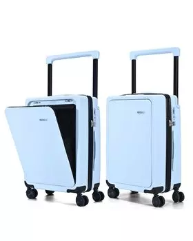 Кейс для переноски Карман для ПК Замок TSA Тип молнии Можно перевозить на борту Ударопрочный Бесшумный Вращающиеся на 360 градусов ролики S [episou] включены, установлены,