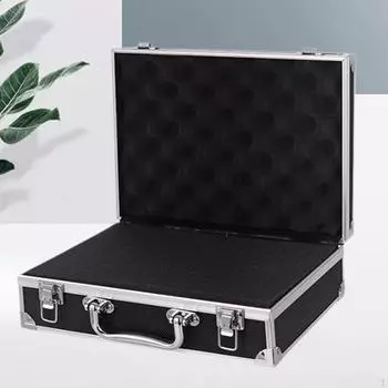 Кейс из алюминиевого сплава для хранения документов и инструментов чёрный