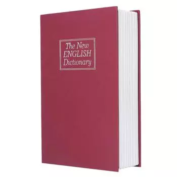 Кейс-книга-сейф Симуляция Портативный сейф для хранения с кодовым замком для банковских карт, ювелирных изделий красный